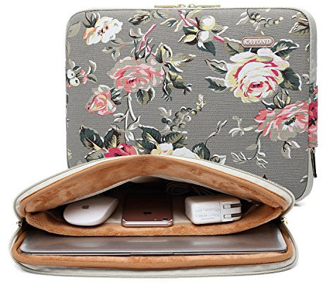 kayond water hyacinth Water-resistant 11 inch laptop sleeve with pocket for 11.6 inch laptop, macbook 12, surface pro (11-11.6 inch, water hyacinth)