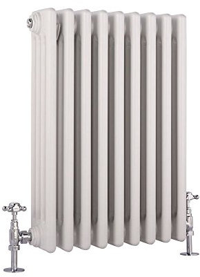 Milano Windsor White Cast Iron Style Horizontal Four Column Radiator - 600mm x 425mm