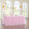 Baby Rosa Tüll Tischrock Baby Kuchen Dessert Tische, 2-Lagen Rüschen Rosa Tüll Tutu Tuch Tischröcke Tischdeke für Geburtstagspartys Hochzeit Baby Dusche(L275×H76cm, Keine Tischdeckel)