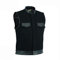 Leatherick Herren Anarchy Club Leder Trim Denim motorradfahrer Weste mit tief taschen schwarz - XL