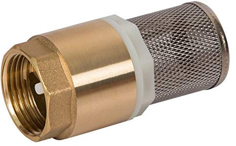 SUPERTOOL Clapet anti-retour en laiton de 2,5 cm avec ressort anti-retour pour pompe d'admission de pompe à pied (lot de 1)