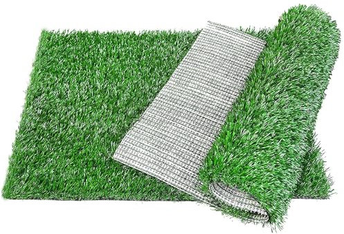 LOOBANI Dog Grass Pee Pads, Artificial Dog Grass Pads for Potty Tray, Fake Grass for Dogs to Pee On, Outdoor Indoor Pee Grass for Dog Potty(18.1*23.1 inch)