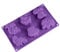 AMOYER 1PCS 6 gâteau en Silicone Trou Cartoon Animal Moule Moule de Cuisson 3D Tortue Hérisson Petit gâteau Outils de décoration