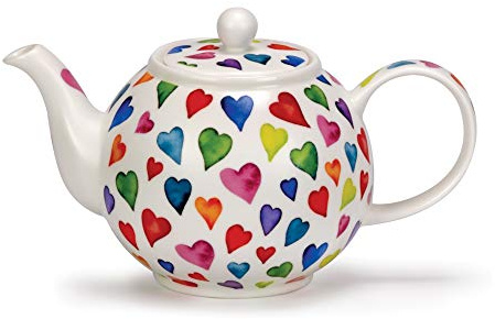 Dunoon - WARM HEARTS - Fine Bone China Teekanne / Teapot - Kapazität: 0,75 Lt