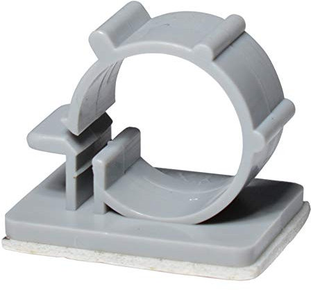 Liujiami 5Pcs 16-18mm Hand Tools Plastic Pipe Clamps Self Adhesive Cable Clip Adjustable Network Wire Clips Organiser Washing Machine Water Pipe Wall Buckle Securing Clip