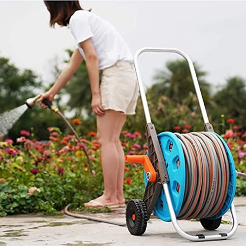 MNSSRN Gießschlauchschlauch, Radgartenschlauch LKW, Legierung Schnellklick-Kupplung, Hochdruck-Düsenschlauchlagerung,40m