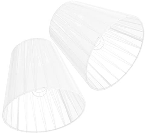 Uonlytech 2Pcs Transluzenten Gaze Lampenschirm Plissee Lampe Shades Hängen Lampenschirm Clip Lampe Licht Abdeckung Moderne Licht Schatten