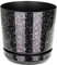 KORAD Black with Silver Flecks Indoor Plant Pots, 6 sizes – Plant Pot Planter with Drainage Holes and Matching Saucer – Modern Home Decor Round Flower Pot (18 cm)
