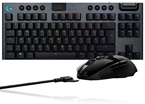 Logitech G903 Lightspeed Ratón Gaming Inalámbrico + Logitech G915 Lightspeed TKL Teclado Gaming Mecánico Inalámbrico con Teclas GL-Táctil de bajo Perfil