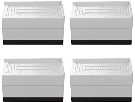 Ggggg Lot de 4 rehausseurs meubles, lit, carrés, pieds hauteur 7,5 cm ou 15 cm, lit réglables pour table, chaise, canapé, dortoir