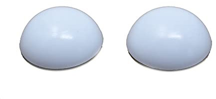 2 x fiXte Door Stop Bumpers Available in Black or White Rubber Wall Self Adhesive 32mm x 12mm (White)