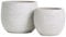 Olly & Rose Barcellona - Set di 2 vasi in ceramica per interni ed esterni, colore: bianco