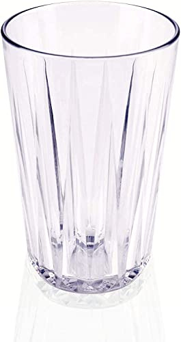 APS 10504 Trinkbecher -CRYSTAL- Hochwertiges Tritan Kunststoff Trinkglas mit 0,4 Liter, BPA frei, stapelbar, bruchfestes Mehrweg-Glas, wiederverwendbar und spülmaschinenfest, 400 ml, crystal clear