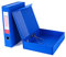Srvnpioy 2 Stück Blau Aktenboxen A4, 68 mm Rücken, A4 Archivbox Aufbewahrungsbox mit Verschlussfeder, A4 Dokumentenbox aus Kunststoff für Schule, Büromaterial