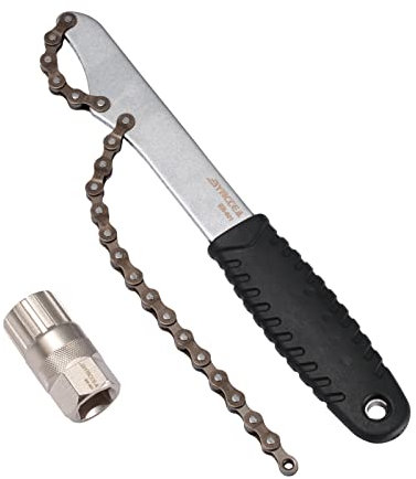 Bynccea Outils pour Fouet de Chaîne de Vélo, Outils de Retrait de Cassette de Vélo avec Anneau de Verrouillage de Cassette Convient aux Chaînes de Vitesse 7,8,9,10,11,12