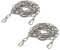 Vigtayue 304 Stainless Steel Chain 5/32 2M Metal Chain Ring Suspension Safety Solid Coil Chain, 2 Suspension Safety Chains Ideal for Hanging Chairs, hammocks, sandbags or Chandelier Structures (4MM)