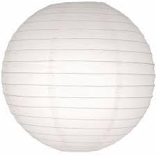 5 x Lampion schwer entflammbar weiß 60 cm