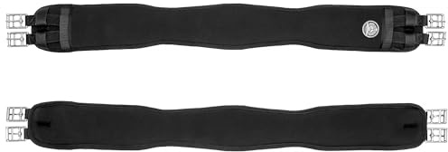 Start Sattelgurt anatomisch geformt, mit elastischen Enden & Edelstahl-Klammern – atmungsaktiv & feedbackfreundlich - Memory Foam (Schwarz, 60)