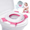 Orzbow Toilettensitz Kinder,Tragbare Töpfchen für Unterwegs mit Tasche,Faltbare Reisetöpfchen Kinder mit 40 Stück Töpfchenbeutel,Anti-Rutsch Töpfchen Training Sitze für Baby (Rosa)