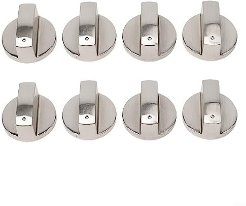 8 Pcs Gas Stove Control Knobs, Universal Gas Stove Knob Cooker Oven Hob Control Knobs Switch 6mm Silver
