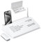 Varhomax Glass Desk Buddy Tableau blanc avec rangement, petit tableau blanc effaçable à sec pour bureau, école et fournitures de bureau à domicile (blanc)