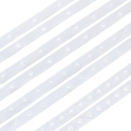 AHANDMAKER 8 Yard Nähen Druckknopfband Trim Nähen Verschluss Polyesterband Mit Knöpfen Kunststoff Druckknopfband Für Kleidung Nähen DIY Zubehör