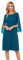Cocktailkleid Damen Sommer Kleid 3/4 Ärmel Casual Chiffon Kleid Loose Fit Elegant Cocktailkleid Freizeitkleid M Cerulean CLK041A23-04