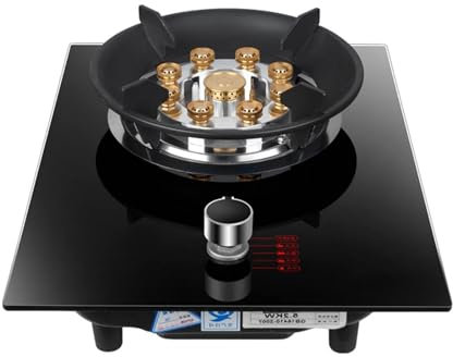 Stufa A Gas - Fornelli A Gas, Fornello A Gas Facile da Pulire, Bruciatore in Vetro Temperato, Comoda Stufa A Gas per Uso Domestico, Fornello A Gas Antivento, Montaggio da Tavolo E da Incasso (Size :