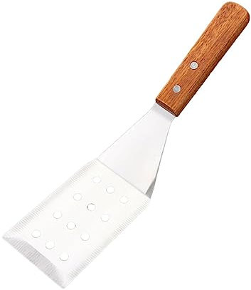 PRETYZOOM 1stk Wendeschaber Pfannenwender Flattop-grillwerkzeuge Steakspatel Pizzaschaufel BBQ-Grills Backschaufel Flache Grillplatte Pfannkuchen Backspatel Holzgriff