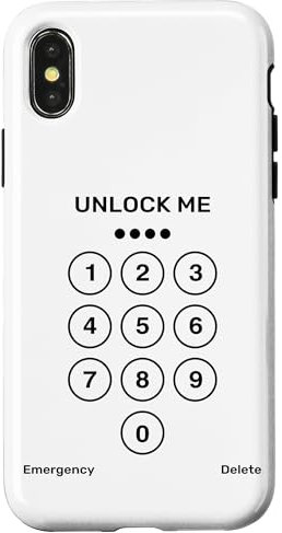 iPhone X/XS Unlock Me Cool Phone Key Pad Illustration Graphic Designs Case