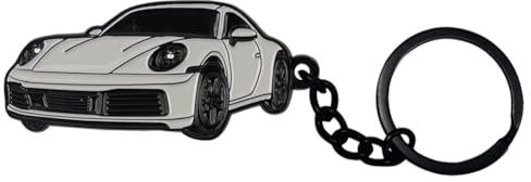 BIHEE Porte-Clés Compatible Avec Porsche 914, Mini Accessoires de Porte Clé de Voiture en Métal pour Cadeau,Gris