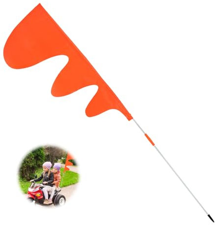 NQEUEPN Bike Safety Flag, Adjustable Pole Bicycle Flag Waterproof Orange Bicycle Trailer Flag Kid Bike Safety Flag, Easy To Watch, Dinosaur Bike Flag for Mobility Scooter Kayak
