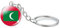JRZEOCI Schlüsselanhänger Mit Nationalflagge Der Malediven – Modischer Schlüsselanhänger Mit Glaskugel-Anhänger, Schlüsselanhänger Für Auto Und Tasche, Schmuck-Accessoires Für