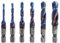 Bestgle 6 Pcs Trapani in Metallo Elicoidali, Set di Punte da Trapano, Unte Trapano Esagonali con Rivestimento in Titanio HSS, Countersink Tap per Forare Che per Filettare