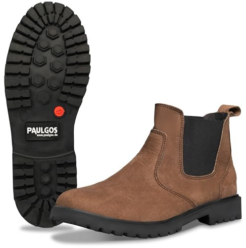 PAULGOS Herren Chelsea Boots, Stiefeletten Größe 47, dunkelbraun