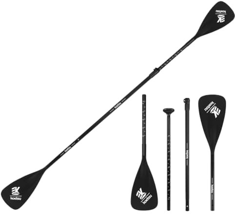 ARVALOLET Remo extraíble de doble surf SUP, aleación de aluminio, pala retráctil portátil para deportes acuáticos al aire libre