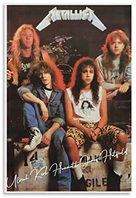 JINLIMAO Bild Auf Leinwand 40 * 60CM Senza Cornice Poster di Lars Ulrich Kirk Hammett James Hetfield