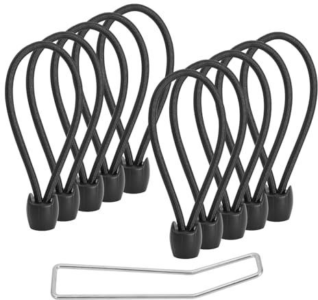 Fitness Trampoline Elastic Rope 8mm Thick Replacement Bungee Cords for Trampoline Heavy Duty Bungee Rope with Pull Tool Trampoline Parts (10)
