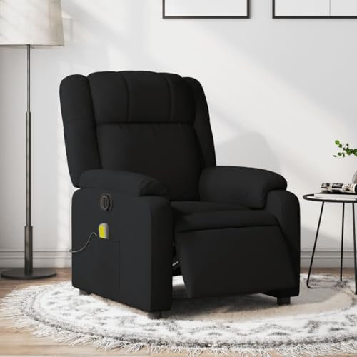 Homgoday Massagesessel, elektrisch, verstellbar, schwarz, aus Stoff, Massagesessel, Relaxsessel, Massagesessel für den ganzen Körper, Modell 3205192