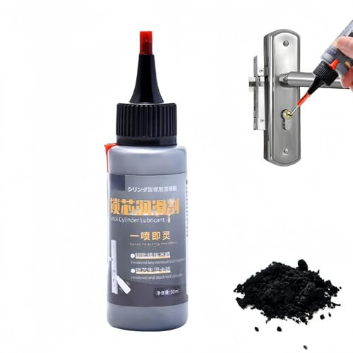 Lock Cylinder Lubricant,Gra-phite Lock Core Lubrication Powder,Dry Lube Gra-Phite Lubricant,Gra-phite Powder Lubricant,Door Grap-hite Lock Lubricant,Gra-phite Powder for Locks,Door Hinge Oil,Lock Oil