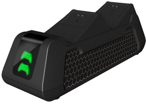 Controller-Ladestation für Xbox Serie S/X mit 2 x Akku-Pack, Twin Controller-Ladestation mit 2x1800mAh-Akku-Packs