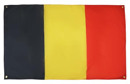 AZ FLAG Belgische Flagge, 150 x 90 cm, mit 4 Ösen, Belgische Flagge für Balkon oder Wand