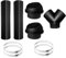 Diesel Heater Ducting 75mm, Exhaust Pipe Set,Joiner Connector Pipe Accessories,Y Piece Branch Warm Air Outlet Vent Kit, Air Diesel Heater Outlet Hose 2Pcs Mushroom Head Tuyere 4 Clips for Auto