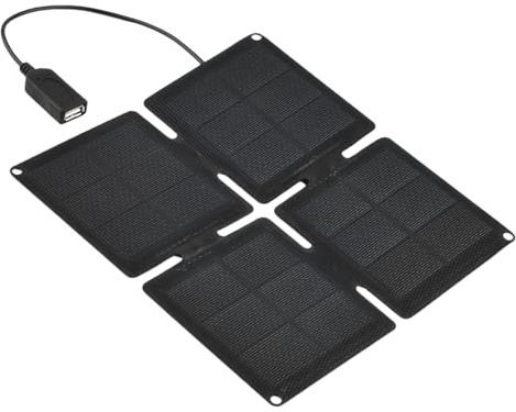 Panneau solaire chargeur portable - Prise de courant solaire pliable - Accessoire multifonctionnel pliable pour camping avec haute efficacité pour téléphones portables, caméras de sécurité, moniteurs