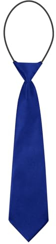 URAQT Kids Necktie, Pre-Tied Silk Touch Formal Tie for Boys,Royal Blue