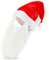 W WIDMANN MILANO Party Fashion 1496H - Weihnachtsmannmütze, mit Bart, aus Plüsch, Kopfbedeckung, Accessoire, Nikolaus, Weihnachten, Mottoparty, Karneval