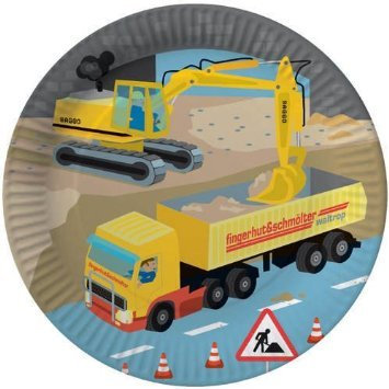 DH-Konzept Teller Baustelle, Ø 23 cm, 8 Stück