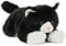 Unbekannt Stofftier Katze 28 cm, schwarz-weiß, Kuscheltiere Plüschtiere Katzen Kätzchen Kater Haustiere Tiere