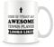 Behind The Glass - Awesome Tennis Player - Printed Sport Mug - Great Gift/Present Idea, Ceramic, 11fl.oz.