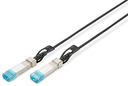 DIGITUS Twinax DAC Netzwerkkabel, SFP+, 7 m, bis 10.52 Gbit/s, AWG 30, kompatibel mit HP H3C, Schwarz